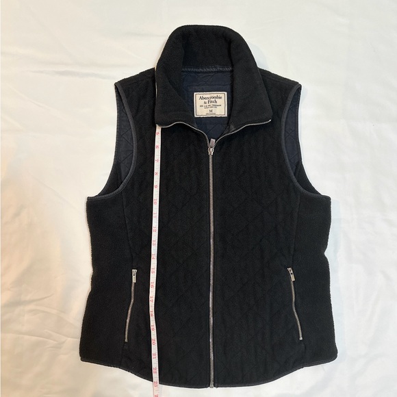 Abercrombie & Fitch Fleece Quilted Vest - Black - M - Picture 8 of 9